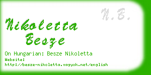 nikoletta besze business card